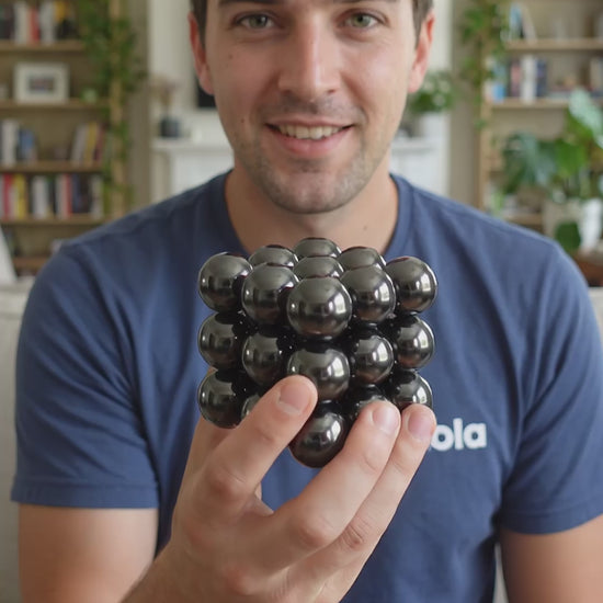 Hematite stones for desk work from home, relax fidget toys adult adhd elegant autistic toys endless shapes, patterns, and satisfying movements.